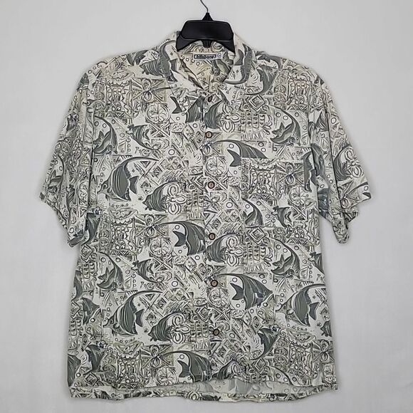 Vintage Billabong Hawaiian Button Down Shirt Size Large - Picture 1 of 8